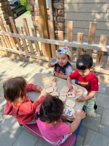 children learning outside