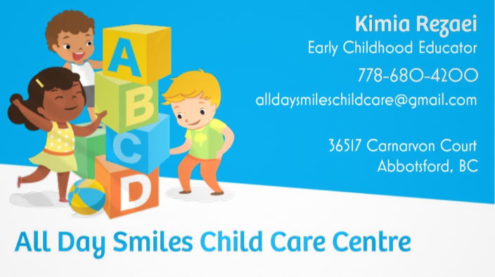 All Day Smiles Child Care business card